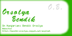 orsolya bendik business card